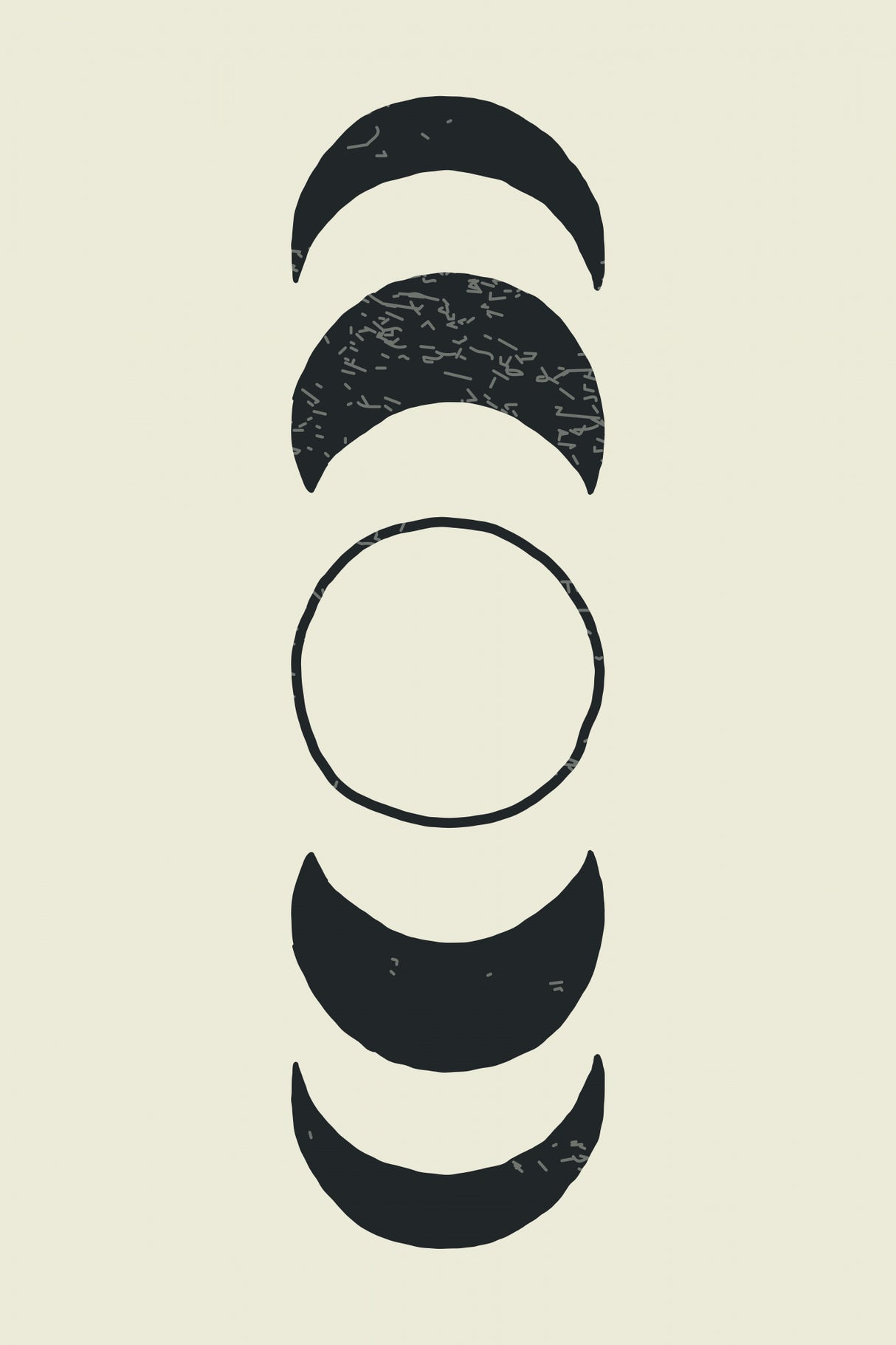 Boho Sun and Moon #3 Poster och Canvastavla