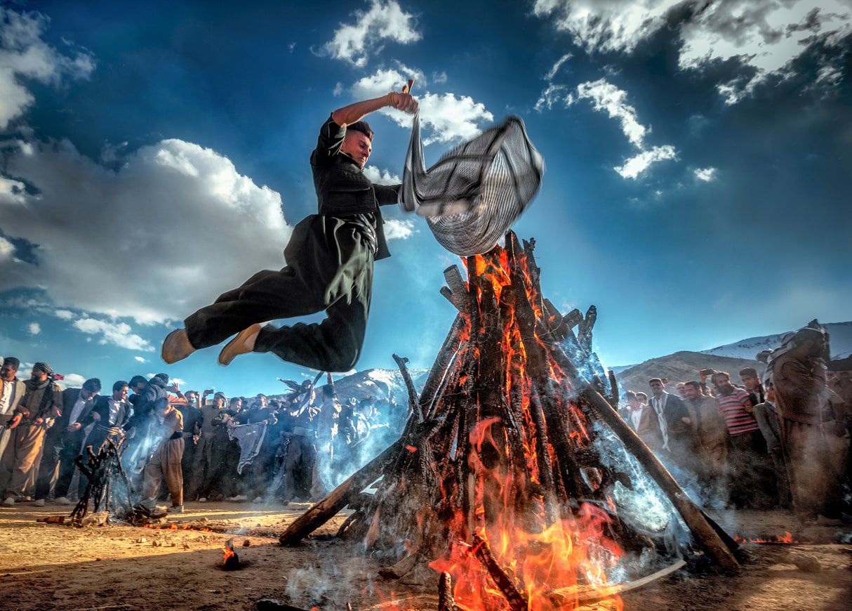 jumping on the fire Poster och Canvastavla
