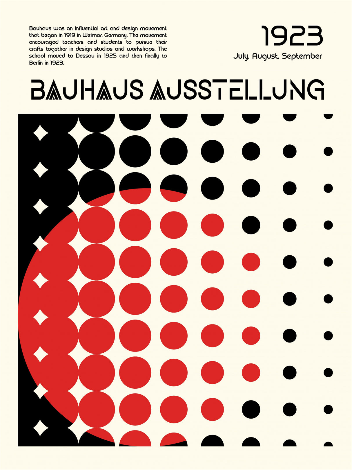 Bauhaus Ausstellung Poster och Canvastavla