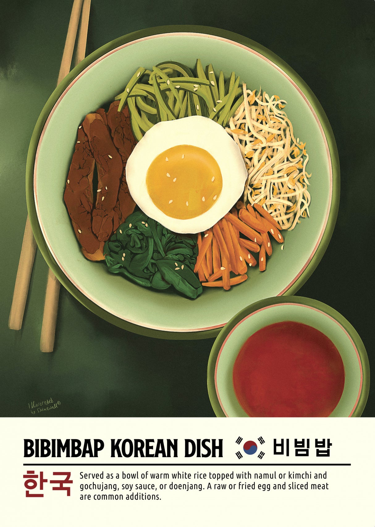 Bibimbap Poster och Canvastavla