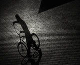 Man and bicycle shadows Poster och Canvastavla