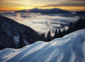 Sunset in the mountains Poster och Canvastavla