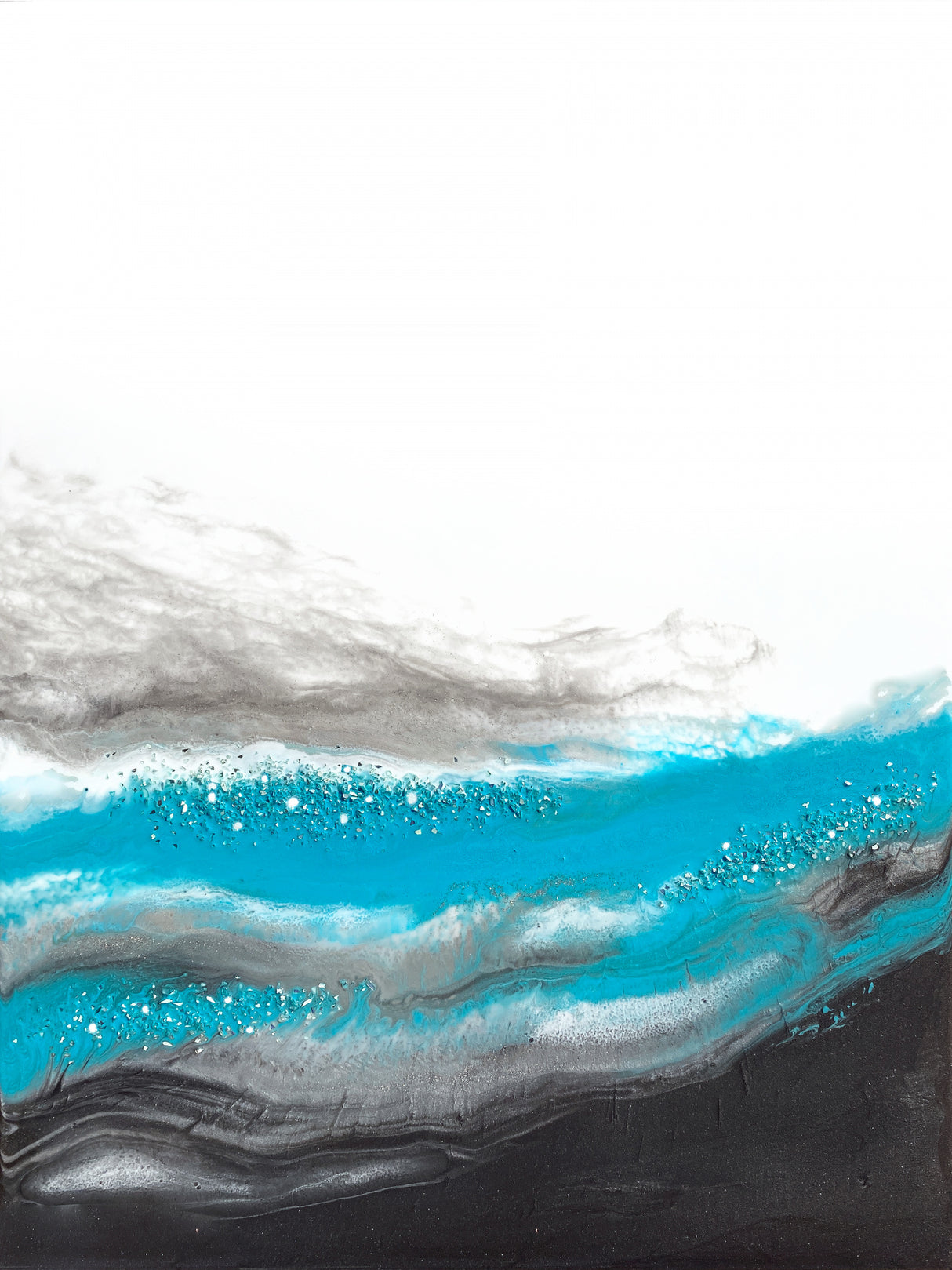 Aqua Wave Poster och Canvastavla