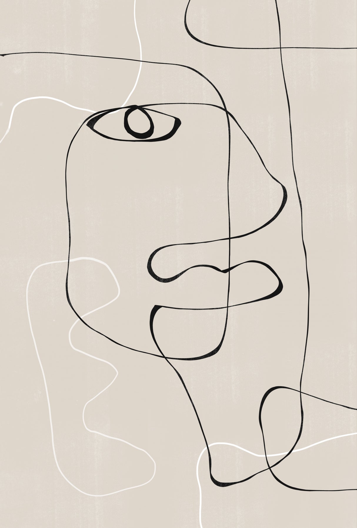 Abstract Face No1. Poster och Canvastavla