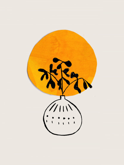 Sun Plant . Vas och keramikposter