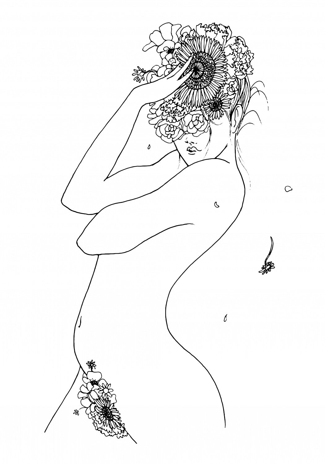 Flower Girl Poster och Canvastavla