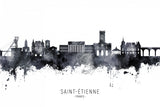 Saint-Étienne France Skyline Poster och Canvastavla