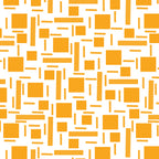 Shapely#2 Orange Geometric Abstract Poster och Canvastavla