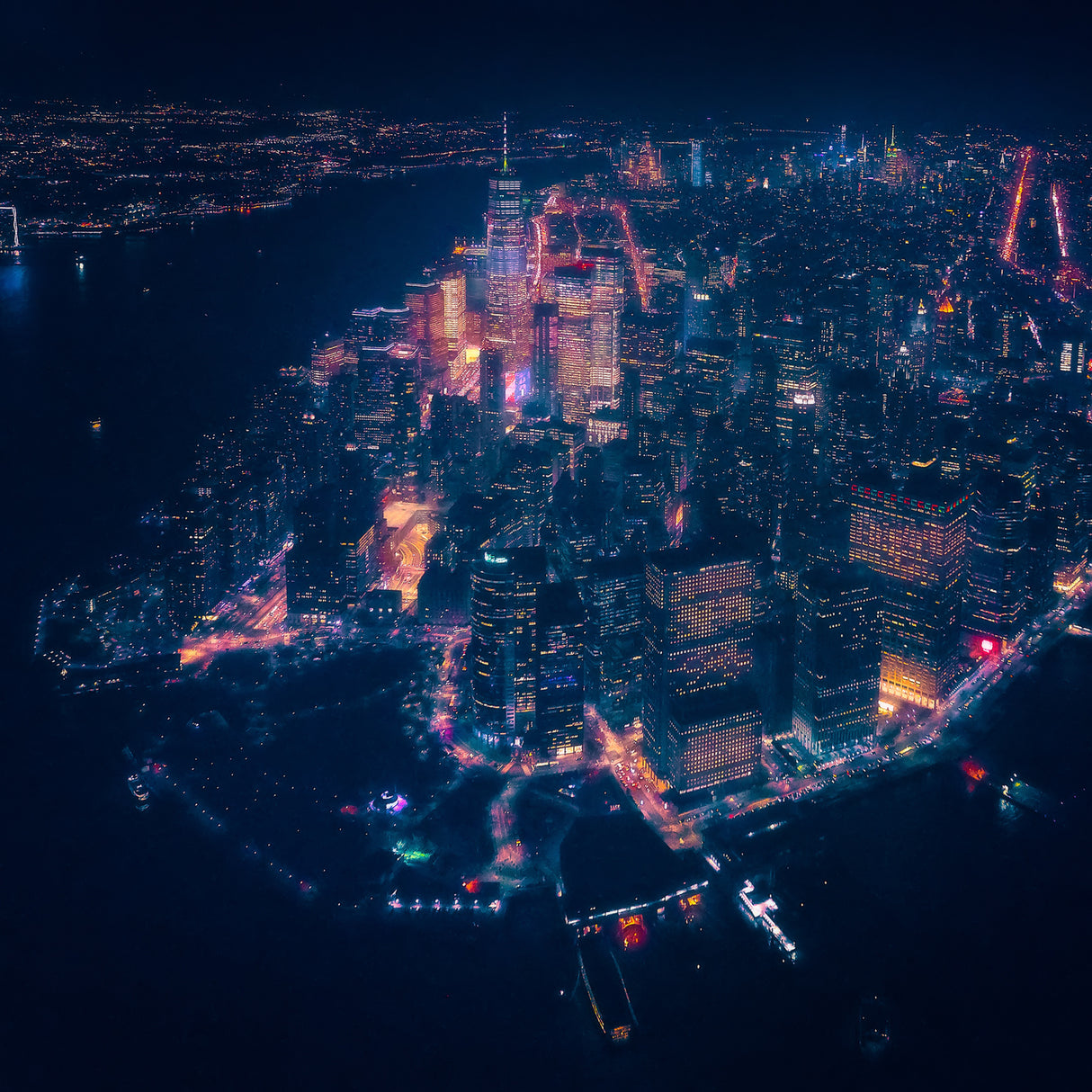 Lower Manhattan Poster och Canvastavla