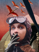 Woman Pilot Poster och Canvastavla