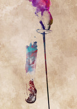 Fencing Sport Art 2 Poster och Canvastavla