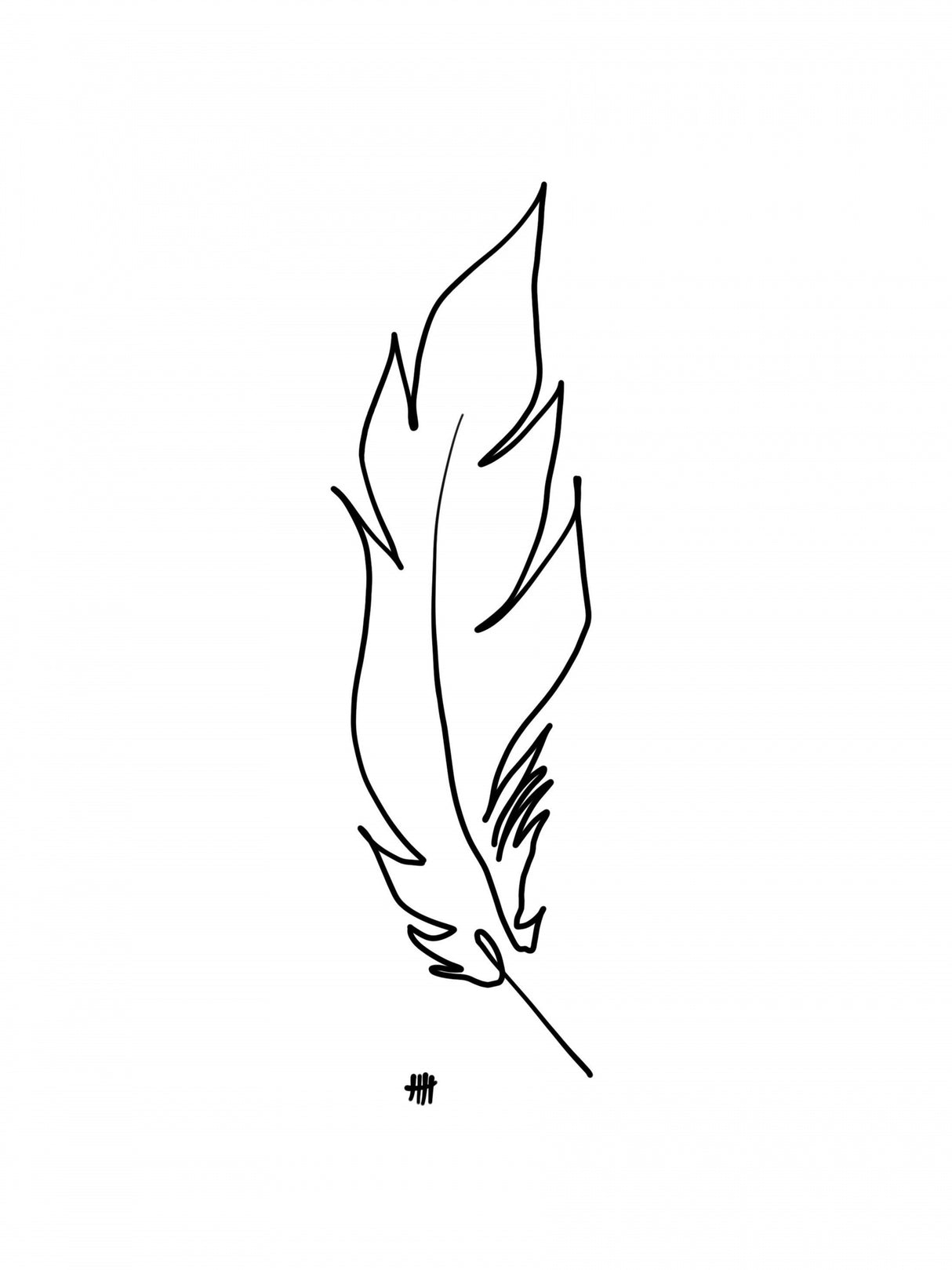 Touched By a Feather Poster och Canvastavla