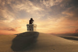 Light house in the dunes. Poster och Canvastavla