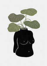 Boob Tanical Vase Poster och Canvastavla
