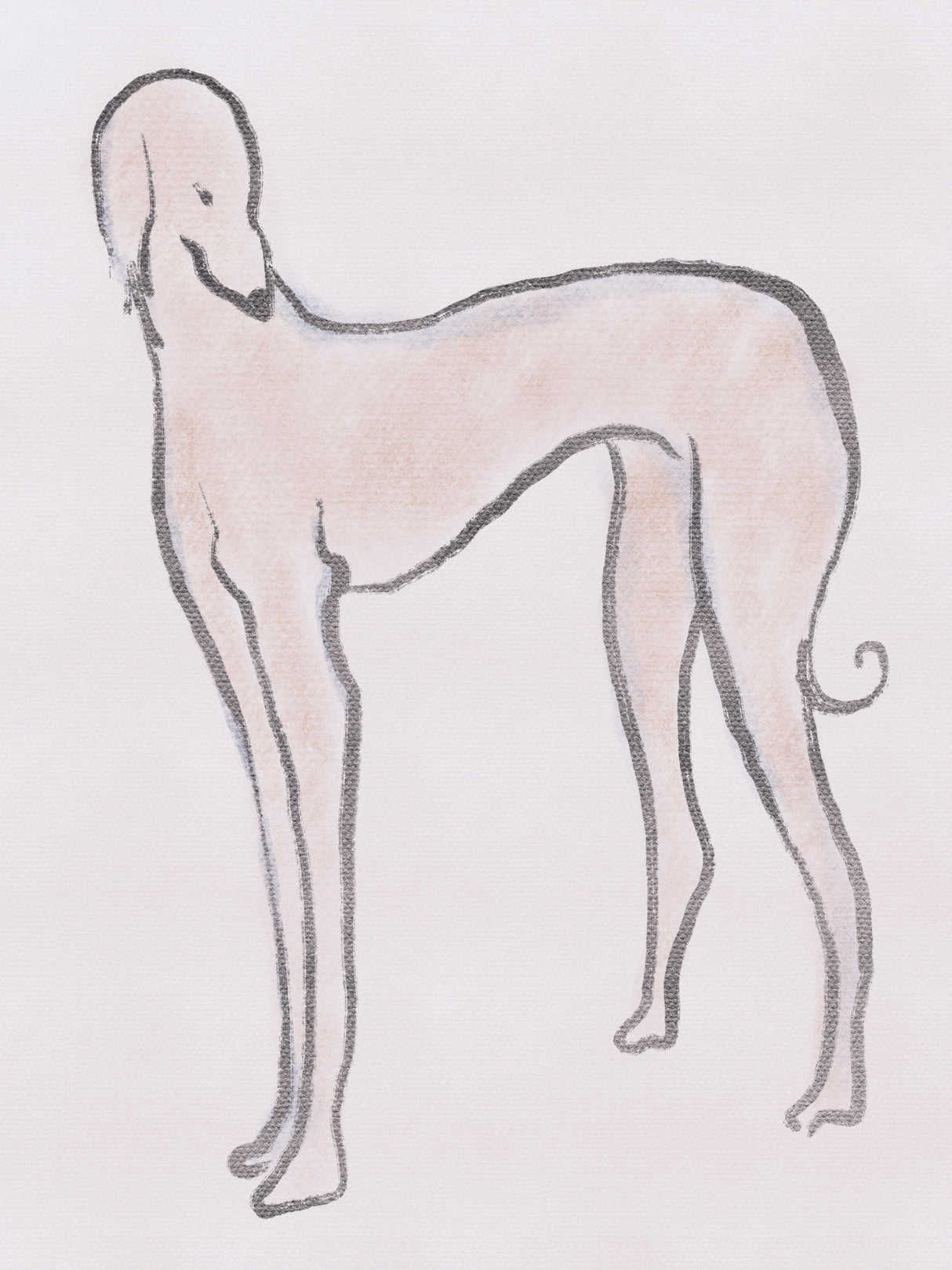 Pastel hound Poster och Canvastavla