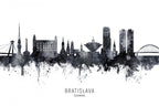 Bratislava Slovakia Skyline Poster och Canvastavla