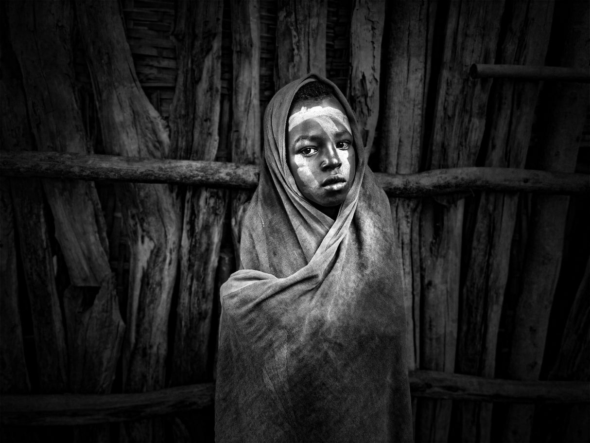 African boy from the Caro tribe, Ethiopia Poster och Canvastavla