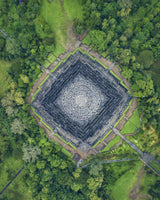 Bird Eye View of Borobudur Temple Poster och Canvastavla