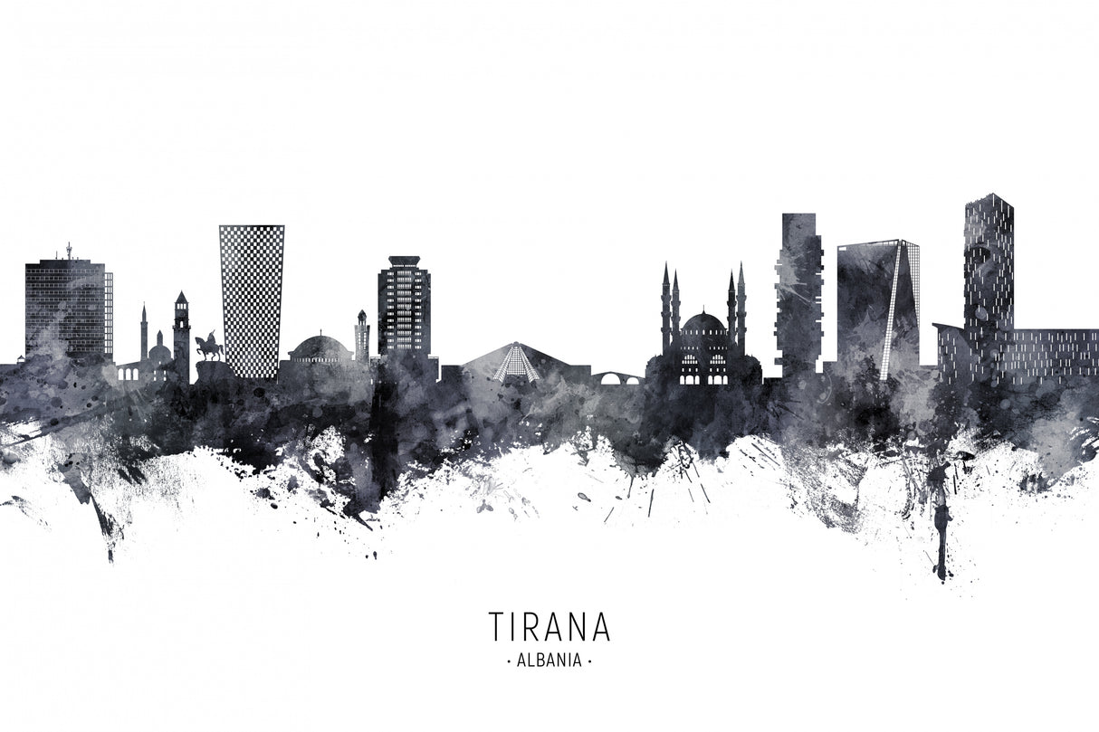 Tirana Albania Skyline Poster och Canvastavla