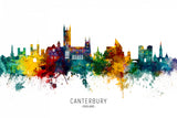 Canterbury England Skyline Poster och Canvastavla