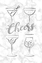 Cheers Cocktails Poster och Canvastavla