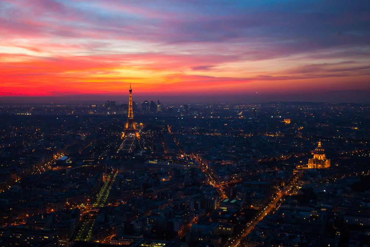 Paris Sunset from Montparnasse Poster och Canvastavla