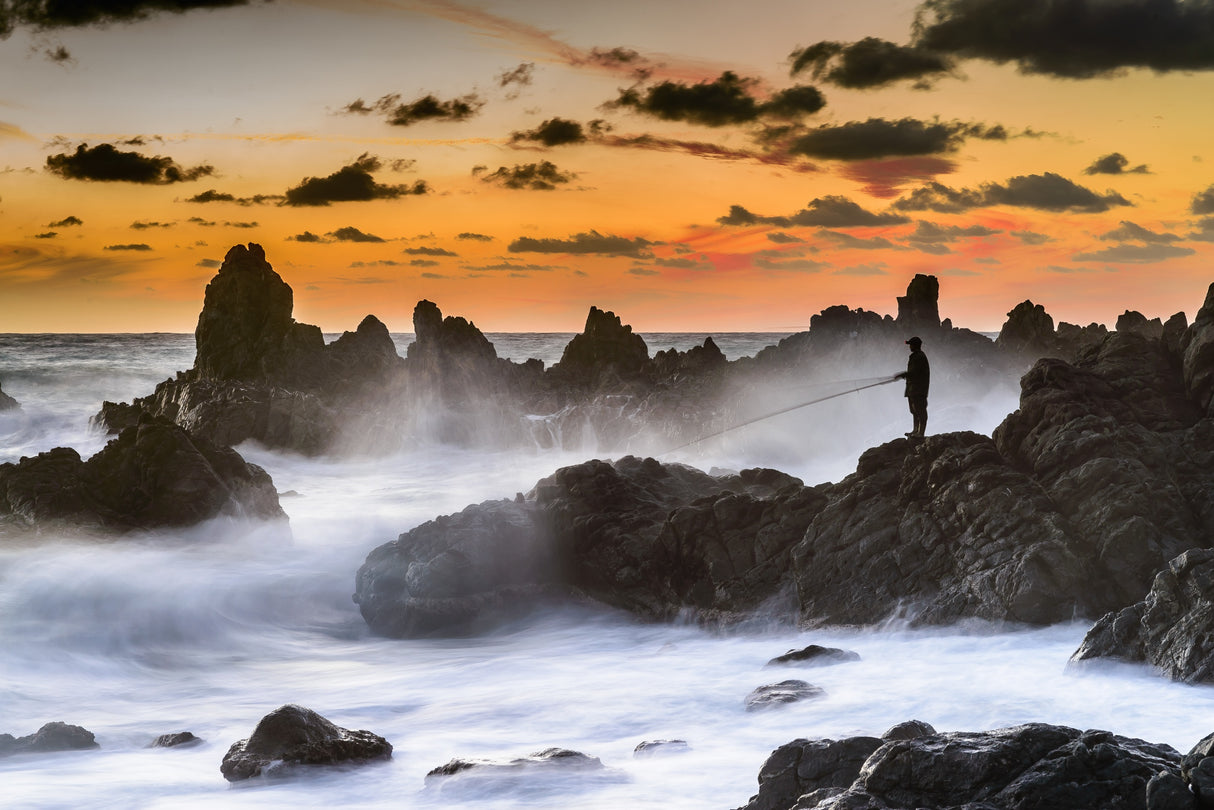 The Sunset Fisherman Poster och Canvastavla