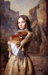 A girl and her dog Poster och Canvastavla