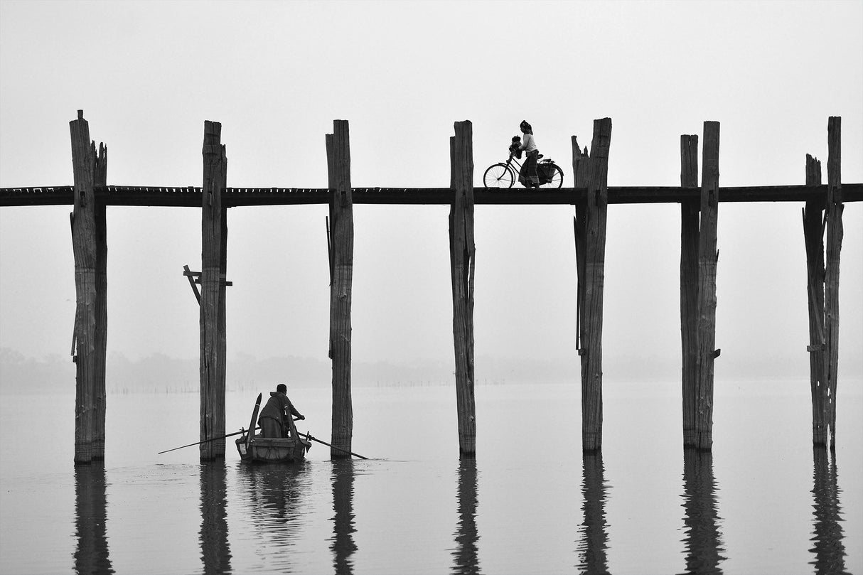 U Bein bridge (Myanmar) Poster och Canvastavla