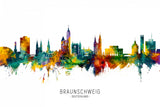 Braunschweig Germany Skyline Poster och Canvastavla