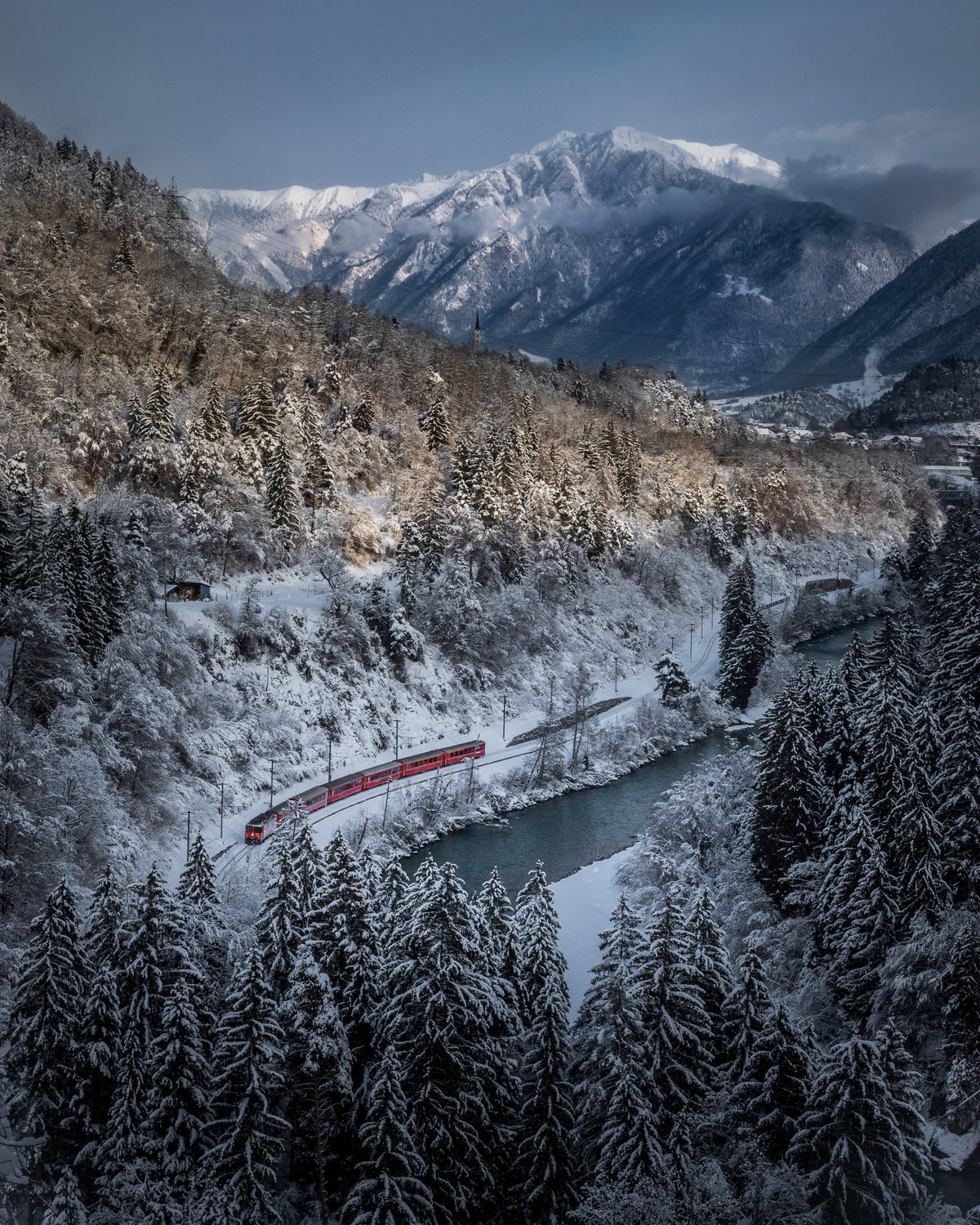 Little red train Poster och Canvastavla