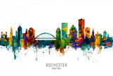 Rochester New York Skyline Poster och Canvastavla