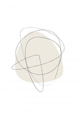 Beige Circles Poster och Canvastavla