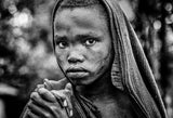 Surmi tribe child. Poster och Canvastavla