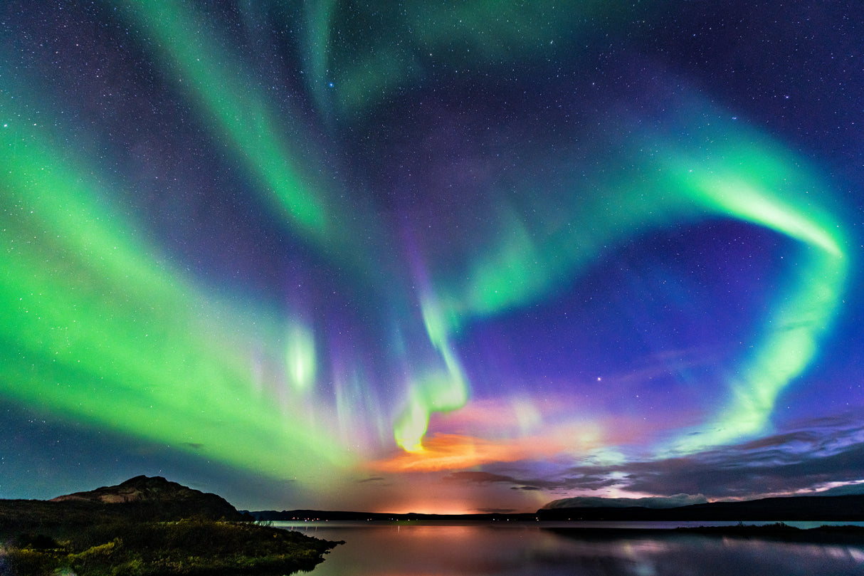 The aurora in Iceland Poster och Canvastavla