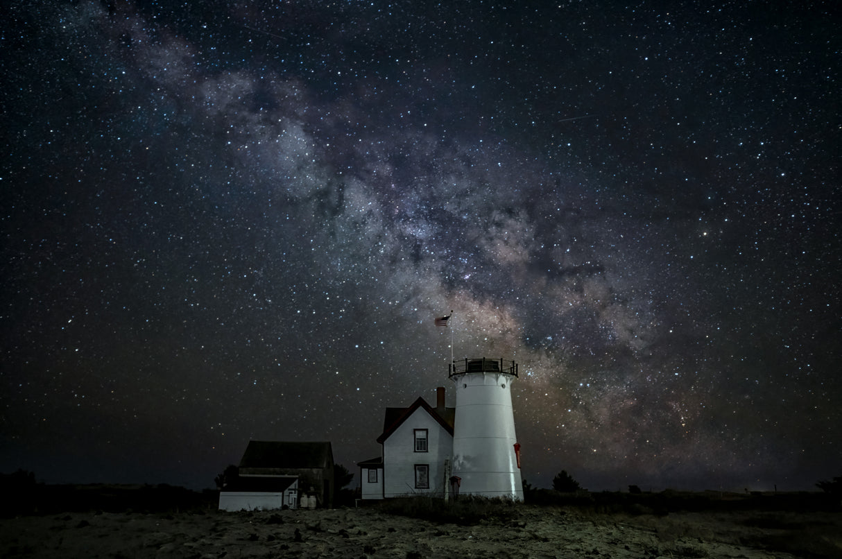 Milky way in cape cod, ma Poster och Canvastavla