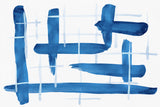 Abstract Lines Blue and White 04 Poster och Canvastavla