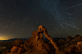 Geminid meteor shower above the Elephant Rock Poster och Canvastavla