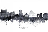 Bucharest Romania Skyline Poster och Canvastavla