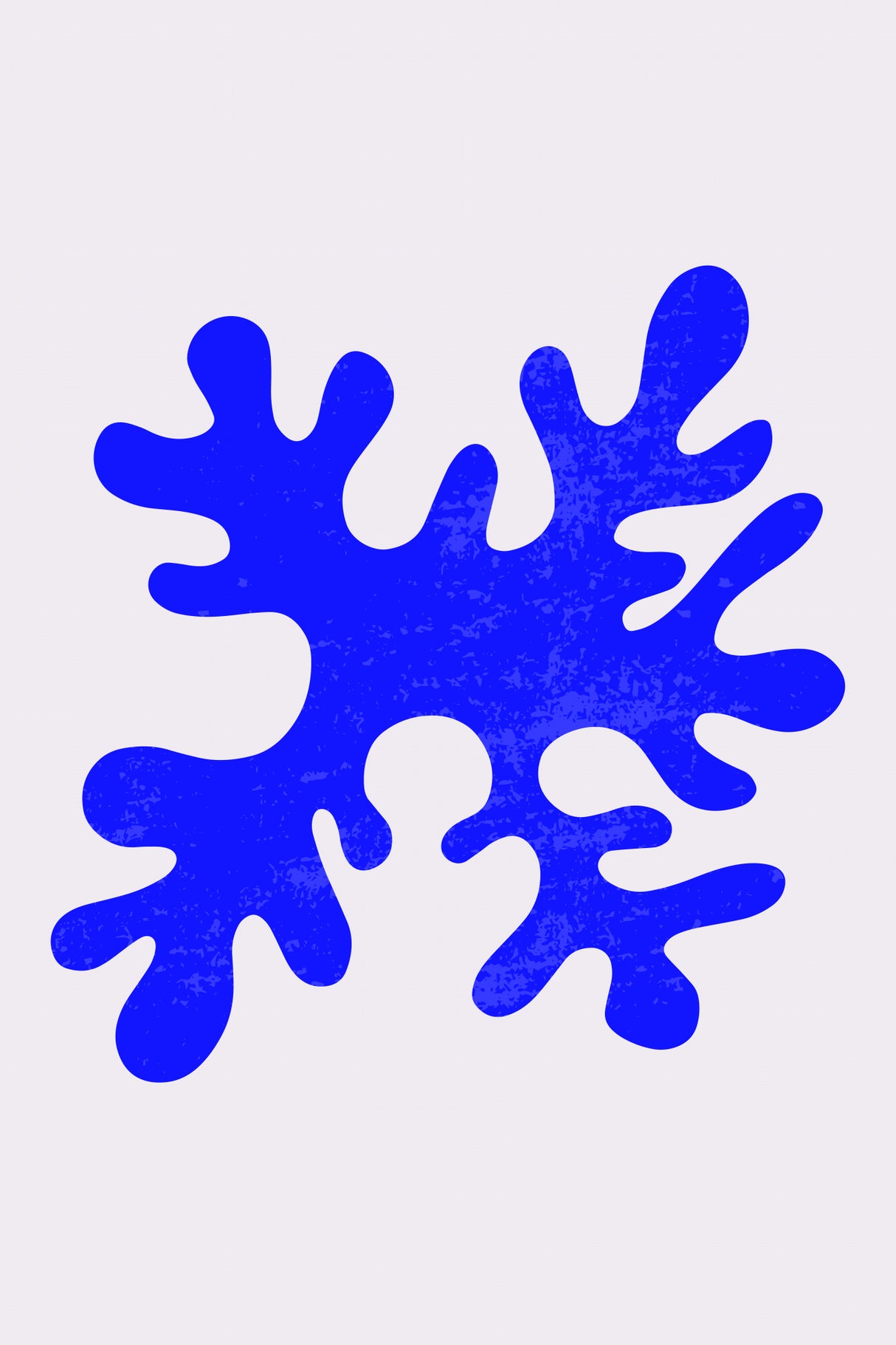 Abstract Blue Algae Poster och Canvastavla