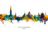 St Petersburg Russia Skyline Poster och Canvastavla