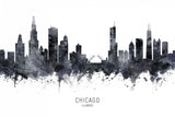 Chicago Illinois Skyline Poster och Canvastavla