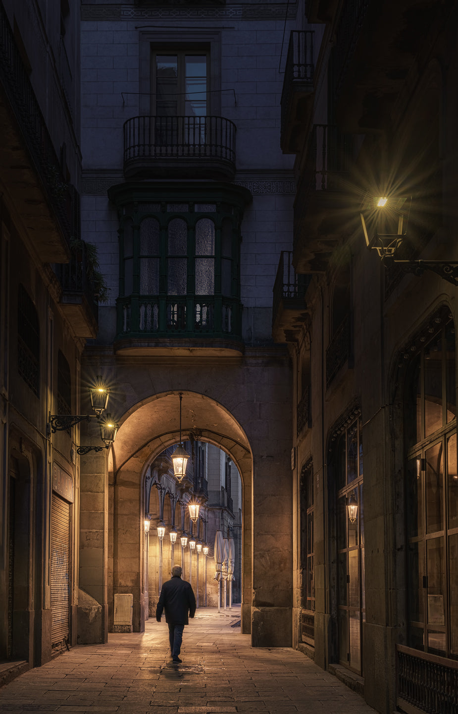 Barcelona Streets Poster och Canvastavla