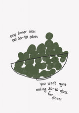 Olives for Dinner Poster och Canvastavla