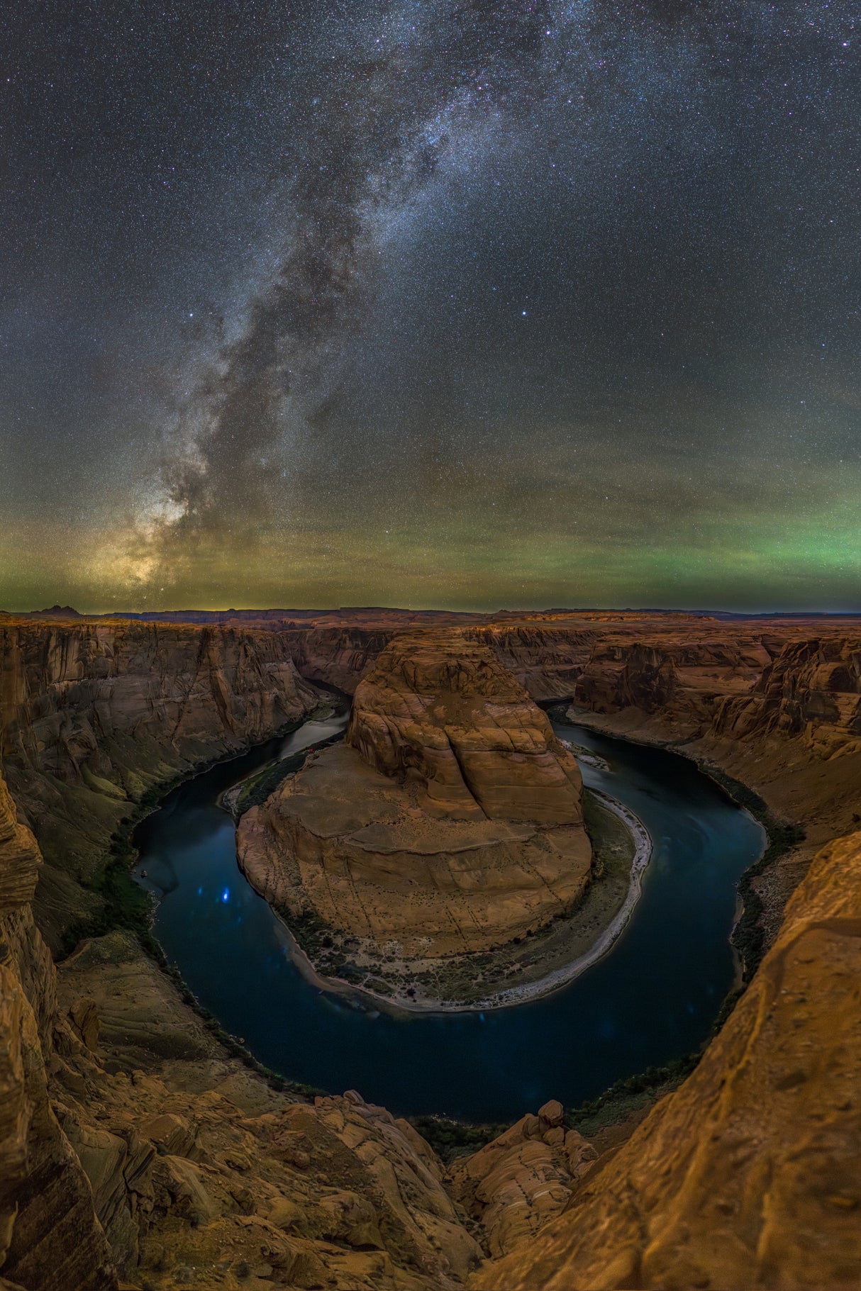 Milky Way over Horseshoe Bend Poster och Canvastavla