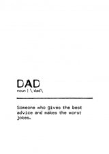 Quote Dad Best Advice Poster och Canvastavla