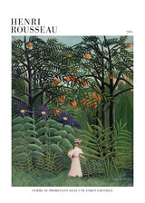 Femme Se Promenant Dans Une Foret Exotique Poster och Canvastavla