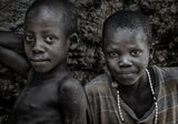Two boys of the Laarim ethnic group-South Sudan Poster och Canvastavla