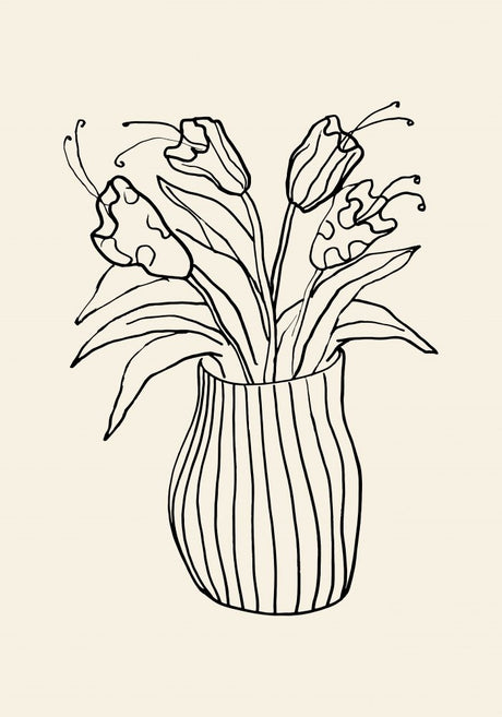 Vase Sketch Vas och keramikposter