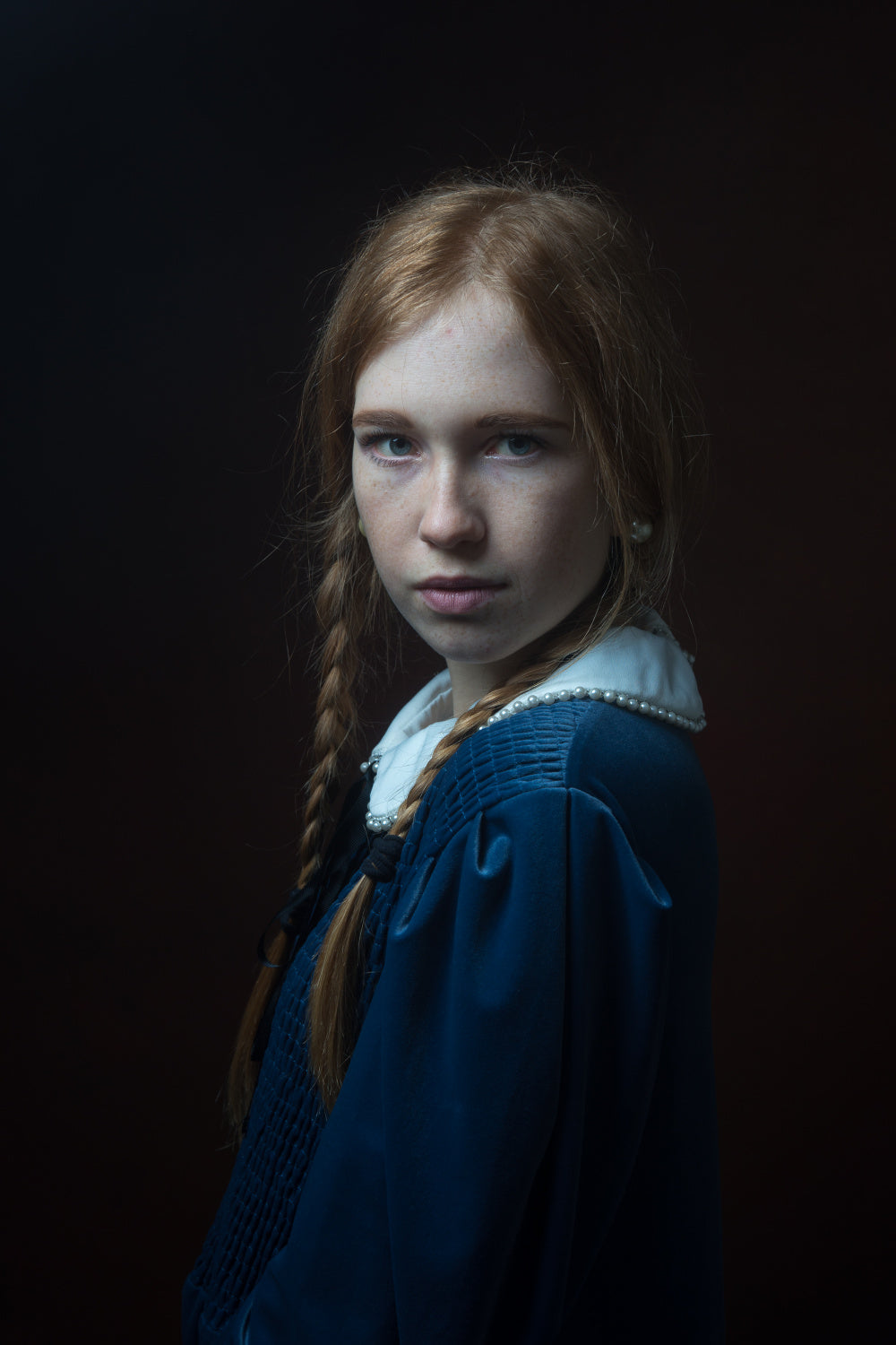 the girl with red braids Poster och Canvastavla